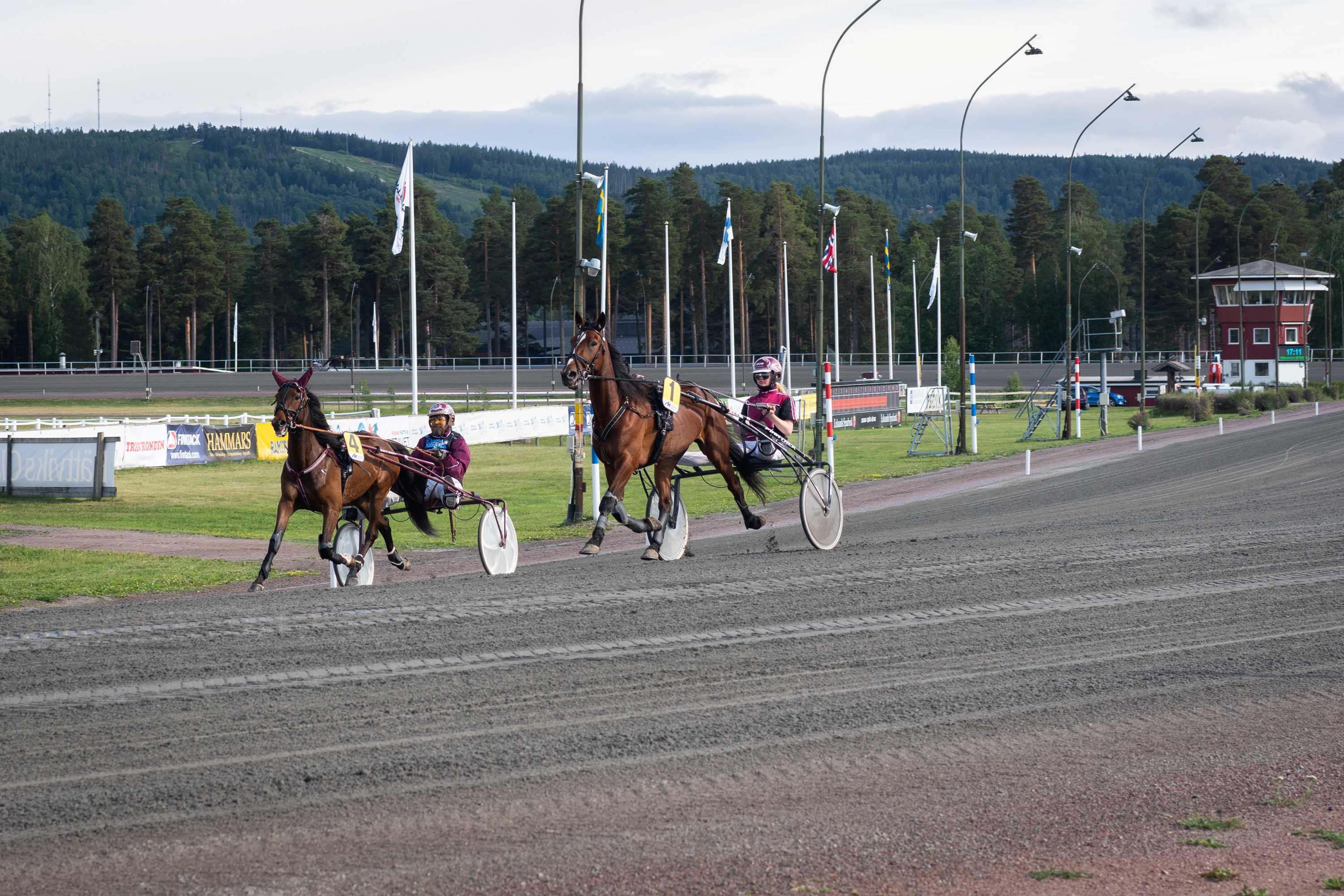 Aktiviteter under familjedag på Dalatravet i Rättvik.